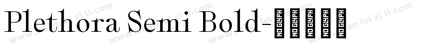 Plethora Semi Bold字体转换